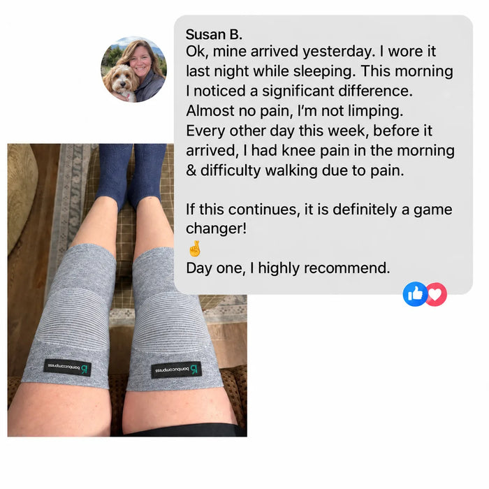 Susan B. review: wore it overnight, almost no knee pain by morning