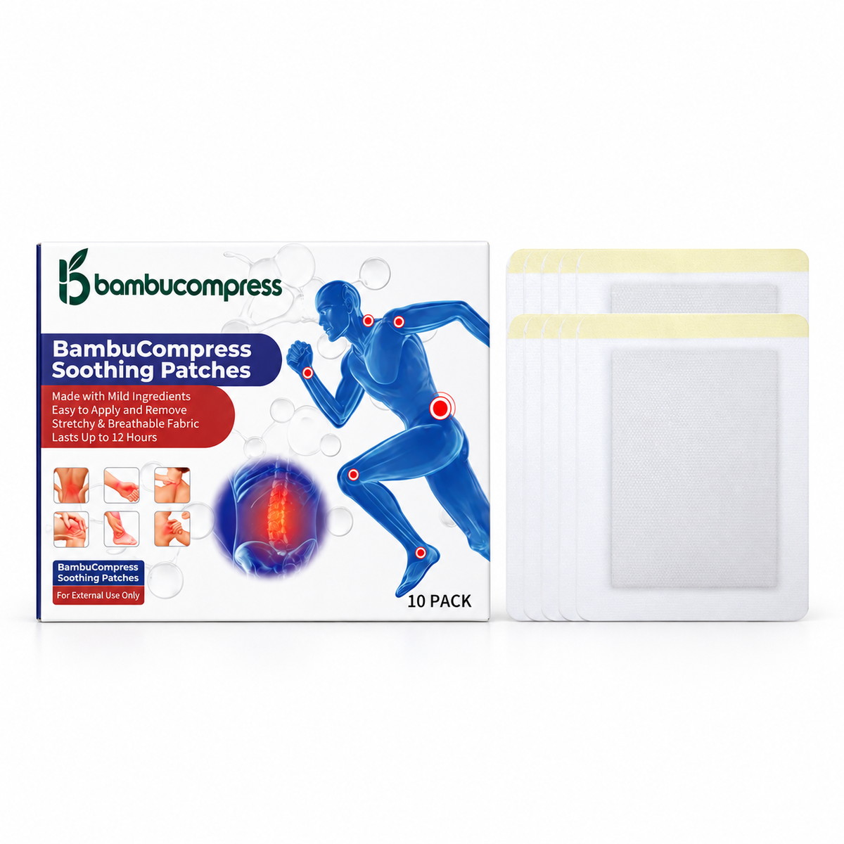 BambuCompress Soothing Patches, 10 pack