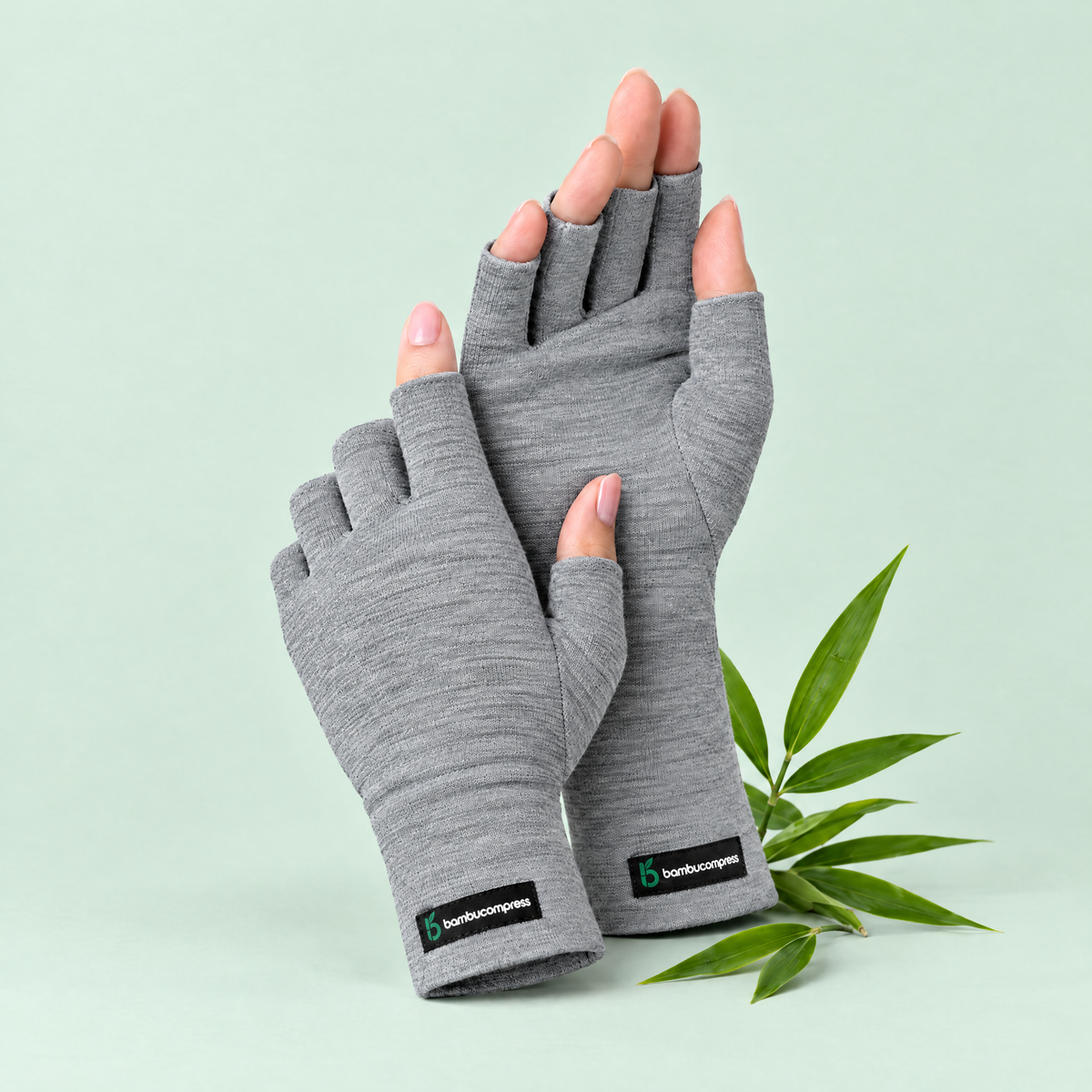 FLEX+ Bamboo Compression Gloves | Bamboo - Gray