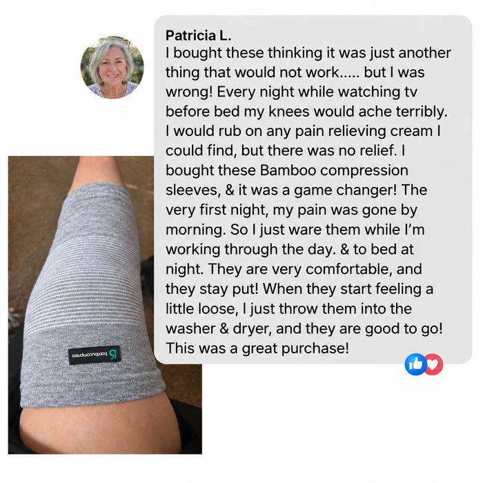 Patricia L. review: pain gone by morning, comfortable and stays put