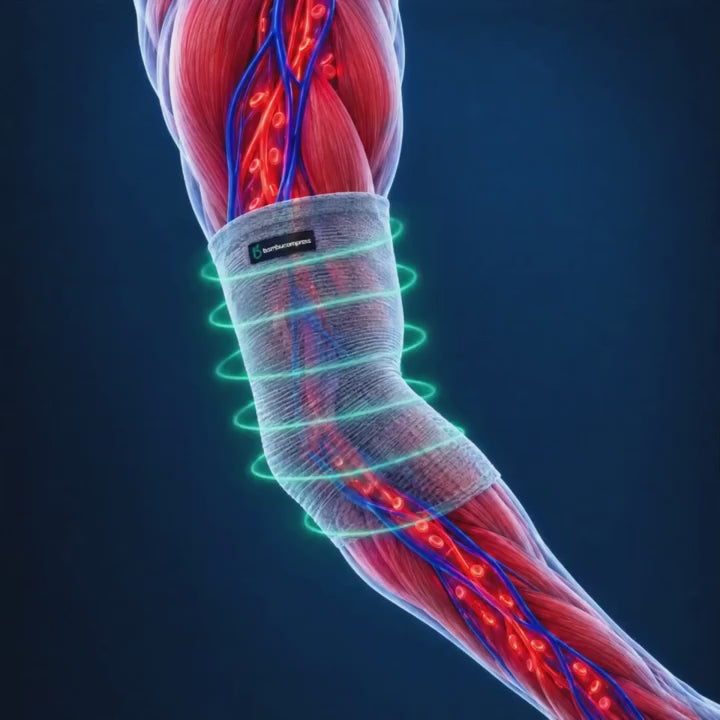 FLEX+ Bamboo Elbow Sleeve gentle compression animation